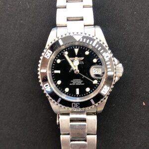 Invicta Silver and Black Watch